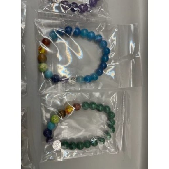 New 10Pcs Tree of Life Healing Crystals Bracelet - 7 Chakra Semi Preciou… - Picture 9 of 13